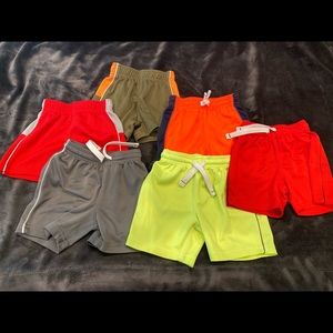 6 basketball shorts sizes 9-12.